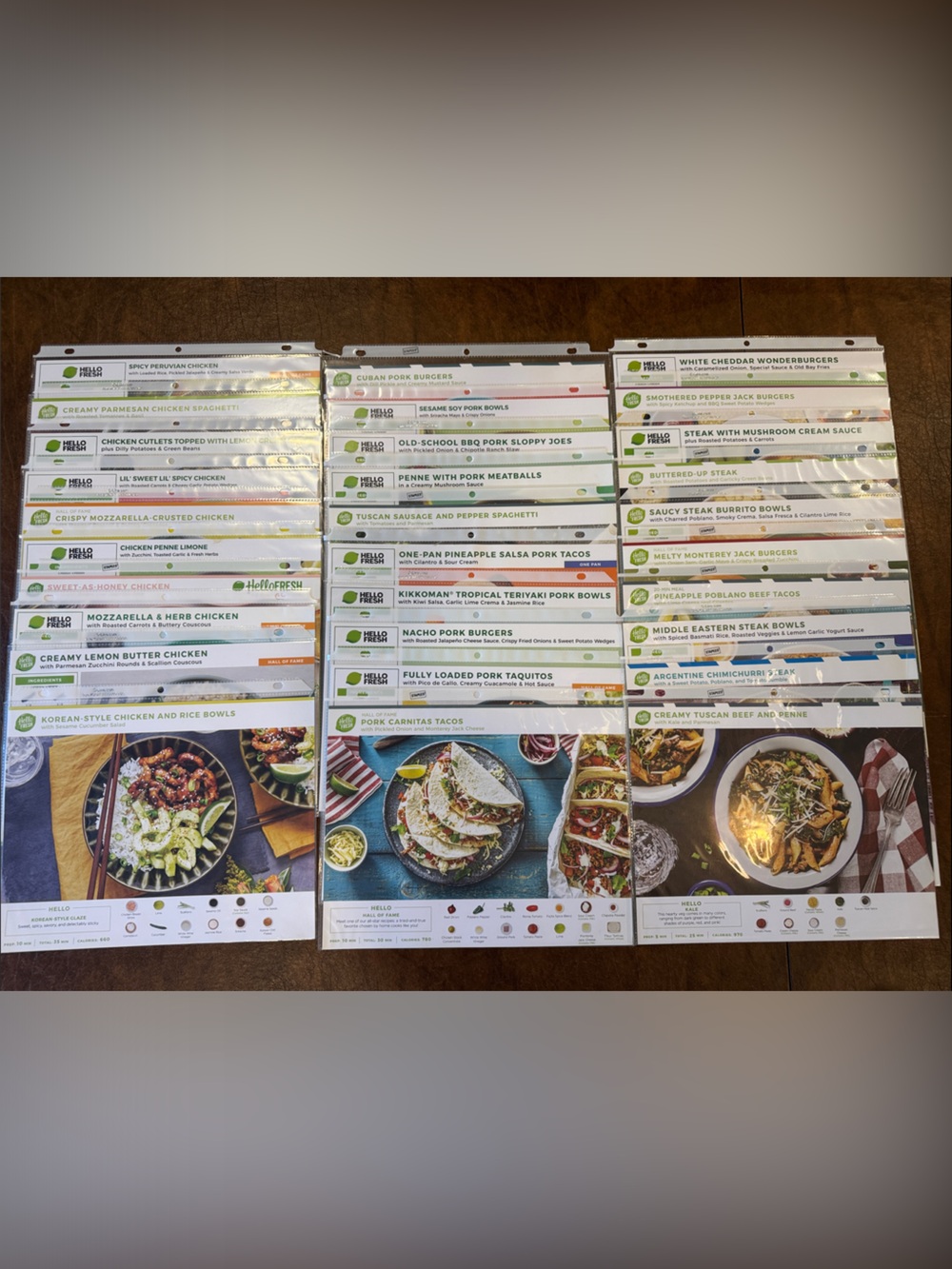 HelloFresh Chicken, Pork & Beef Recipe Collection - 30 Cards